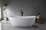 Ванна из искусственного камня BelBagno Уникальность (Unique) 180х85 BB-UNIQUE-180-85-64-SSB цвет Белый матовый-3