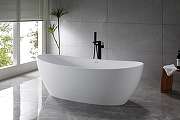 Ванна из искусственного камня BelBagno Уникальность (Unique) 180х85 BB-UNIQUE-180-85-64-SSB цвет Белый матовый-4