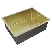 Кухонная мойка Paulmark Next-Slim 54 Uni PM215442-LG цвет Светлое золото-1