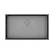 Кухонная мойка Paulmark Next 74 Uni PM217444-GM-M цвет Вороненая сталь матовая