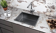 Кухонная мойка Paulmark Next-Slim 54 Uni PM215442-GM цвет Вороненая сталь-3