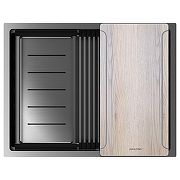 Кухонная мойка Paulmark Next-Multi Sink 58-L Uni PM785845-L-GM цвет Вороненая сталь