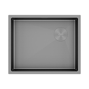 Кухонная мойка Paulmark Next-Skew 54 Uni PM885444-GM-M цвет Вороненая сталь матовая