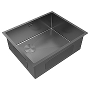 Кухонная мойка Paulmark Next-Skew 54-L Uni PM885444-L-GM цвет Вороненая сталь-1