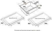 Кухонная мойка Paulmark Next-Skew 54-L Uni PM885444-L-GM цвет Вороненая сталь-5
