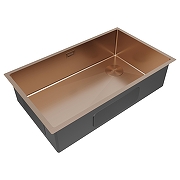 Кухонная мойка Paulmark Next-Skew 74 Uni PM887444-BC цвет Золото брашированное-1