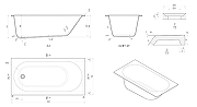 Ванна из искусственного камня Vincea 150х75 VBT-8SB1-1500 цвет Белый матовый-5