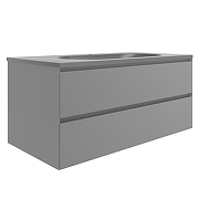 Тумба под раковину Vincea Люка Софт-Тач (Luka Soft-Touch) 100 VMC-2L100MG подвесная цвет M.Grey Soft-touch-3