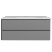 Тумба под раковину Vincea Люка Софт-Тач (Luka Soft-Touch) 100 VMC-2L100MG подвесная цвет M.Grey Soft-touch-6