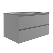 Тумба под раковину Vincea Люка Софт-Тач (Luka Soft-Touch) 80 VMC-2L800MG подвесная цвет M.Grey Soft-touch-3