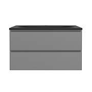 Тумба под раковину Vincea Люка Софт-Тач (Luka Soft-Touch) 80 VMC-2L800MG подвесная цвет M.Grey Soft-touch-4