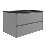 Тумба под раковину Vincea Люка Софт-Тач (Luka Soft-Touch) 80 VMC-2L800MG подвесная цвет M.Grey Soft-touch-5