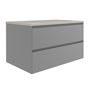 Тумба под раковину Vincea Люка Софт-Тач (Luka Soft-Touch) 80 VMC-2L800MG подвесная цвет M.Grey Soft-touch-7