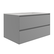 Тумба под раковину Vincea Люка Софт-Тач (Luka Soft-Touch) 80 VMC-2L800MG подвесная цвет M.Grey Soft-touch-9