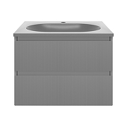 Тумба под раковину Vincea Велле (Welle) 60 VMC-2WL600MG подвесная цвет M.Grey Soft-touch