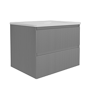 Тумба под раковину Vincea Велле (Welle) 60 VMC-2WL600MG подвесная цвет M.Grey Soft-touch-7