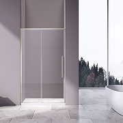 Душевая дверь Vincea Слим-Н (Slim-N) 130 VDS-4SN130CLBN профиль Брашированный никель стекло прозрачное