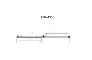 Душевая дверь Vincea Слим-Н (Slim-N) 110 VDS-4SN110CGGM профиль Вороненая сталь стекло тонированное-4