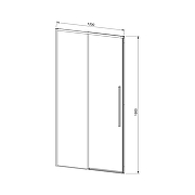 Душевая дверь Vincea Слим-Н (Slim-N) 120 VDS-4SN120CGGM профиль Вороненая сталь стекло тонированное-3
