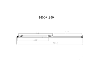 Душевая дверь Vincea Слим-Н (Slim-N) 140 VDS-4SN140CGGM профиль Вороненая сталь стекло тонированное-4