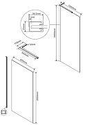 Душевая перегородка Vincea Волк-Ин (Walk-In) 100 VLSW-1H100MRBC профиль Брашированная медь стекло зеркальное-3