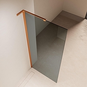 Душевая перегородка Vincea Волк-Ин (Walk-In) 90 VLSW-1H900MRBC профиль Брашированная медь стекло зеркальное-2