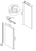 Душевая перегородка Vincea Волк-Ин (Walk-In) 120 VLSW-1H120CGBC профиль Брашированная медь стекло тонированное-3
