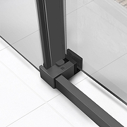 Душевой уголок Vincea Слим Софт (Slim Soft) 100х100 VSR-1SS1010CLGM профиль Вороненая сталь стекло прозрачное-2