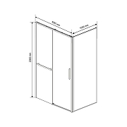Душевой уголок Vincea Слим Софт (Slim Soft) 100х100 VSR-1SS1010CLGM профиль Вороненая сталь стекло прозрачное-3