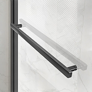 Душевой уголок Vincea Слим Софт (Slim Soft) 100х80 VSR-1SS8010CLGM профиль Вороненая сталь стекло прозрачное-1