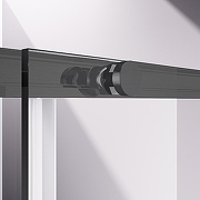 Душевой уголок Vincea Слим-Н (Slim-N) 100х90 VSR-4SN9010CLGM профиль Вороненая сталь стекло прозрачное-3