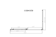 Душевой уголок Vincea Слим-Н (Slim-N) 110х80 VSR-4SN8011CGGM профиль Вороненая сталь стекло прозрачное-5