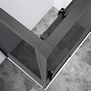 Душевой уголок Vincea Слим-Н (Slim-N) 130х90 VSR-4SN9013CGGM профиль Вороненая сталь стекло прозрачное-2