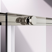Душевой уголок Vincea Слим-Н (Slim-N) 120х80 VSR-4SN8012CLBN профиль Брашированный никель стекло прозрачное-2
