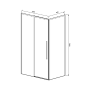 Душевой уголок Vincea Слим-Н (Slim-N) 120х80 VSR-4SN8012CLBN профиль Брашированный никель стекло прозрачное-5