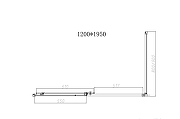 Душевой уголок Vincea Слим-Н (Slim-N) 120х80 VSR-4SN8012CLBN профиль Брашированный никель стекло прозрачное-6