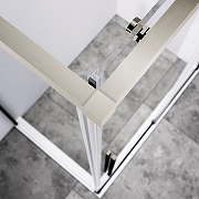Душевой уголок Vincea Слим-Н (Slim-N) 140х80 VSR-4SN8014CLBN профиль Брашированный никель стекло прозрачное-3
