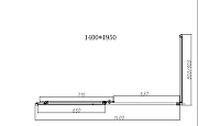 Душевой уголок Vincea Слим-Н (Slim-N) 140х80 VSR-4SN8014CLBN профиль Брашированный никель стекло прозрачное-6