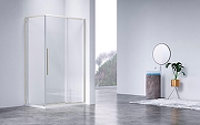 Душевой уголок Vincea Слим-Н (Slim-N) 130х80 VSR-4SN8013CLBN профиль Брашированный никель стекло прозрачное-1