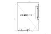 Душевой уголок Vincea Слим-Н (Slim-N) 100х80 VSS-4SN8010CGGM профиль Вороненая сталь стекло тонированное-5