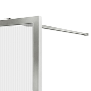 Душевая перегородка Vincea Волк-Ин (Walk-In) 70 VSW-1HP700FLBN профиль Брашированный никель стекло рифленое-2