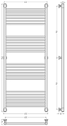 Водяной полотенцесушитель Сунержа Богема+ прямая 1500x600 03-0220-1560 цвет Золото-2