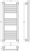 Водяной полотенцесушитель Сунержа Богема PRO 800x300 15-0460-8030 цвет Темный титан муар-3