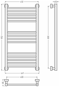 Водяной полотенцесушитель Сунержа Богема PRO 800x400 15-0460-8040 цвет Темный титан муар-3