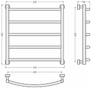 Водяной полотенцесушитель Сунержа Галант PRO 600x600 30-0462-6060 цвет Белый матовый-3