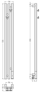 Электрический полотенцесушитель Сунержа Терция 3.1 1200x106 R 31-6045-1211 цвет Черный матовый-3