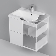 Тумба с раковиной AM.PM Gem 60 M90-FHX0602-WC0602WG подвесная цвет Белый глянцевый-5
