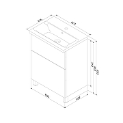 Тумба с раковиной AM.PM Gem 60 M90-FSX0602-WC0602WG цвет Белый глянцевый-11