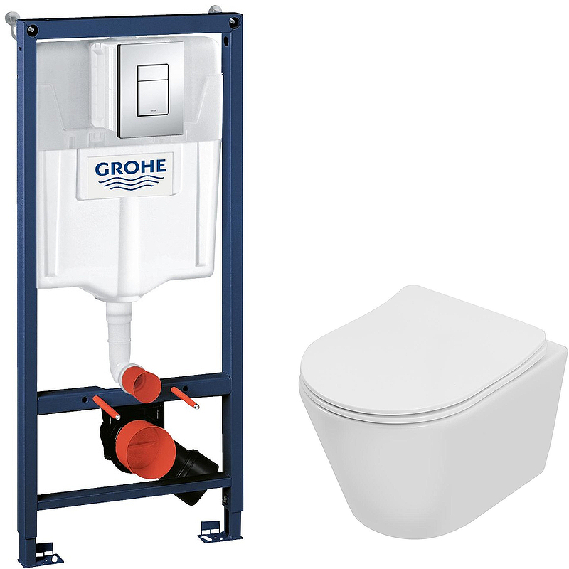 Унитаз с инсталляцией Grohe SET-Rapid-L6W 