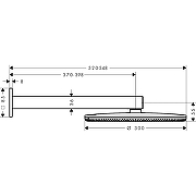 Верхний душ Hansgrohe Raindance Alive S 24540340 цвет Шлифованный черный хром-4